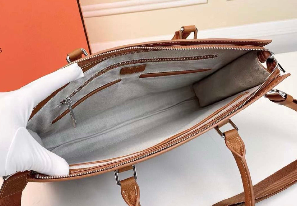 “H” Genuine Leather Business Bag