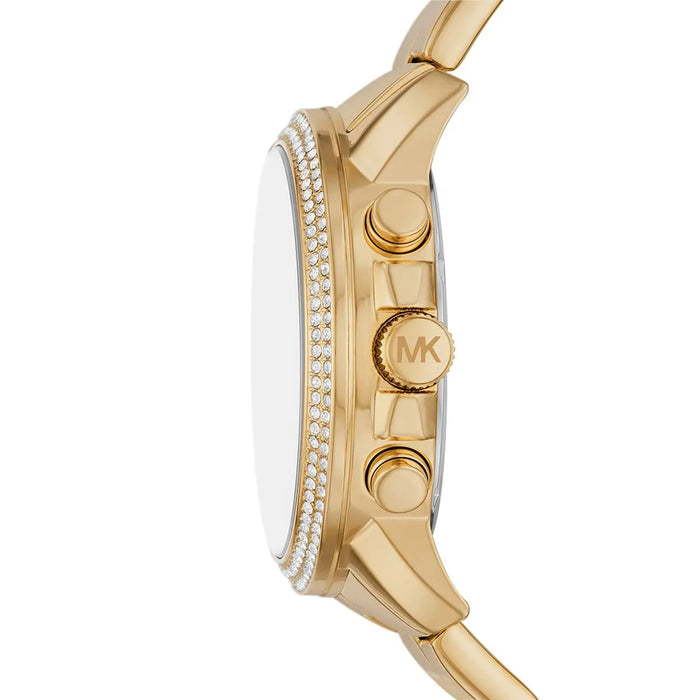 Michael Kors Oversized Bryn Pavé Gold-Tone Watch MK7199 Authentic