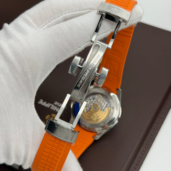 Patek Philippe Aquanaut Travel Time 5164A-001 – Swiss Super Clone (Orange Rubber Strap)