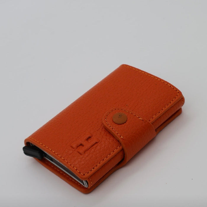 “H” Orange Leather Wallet