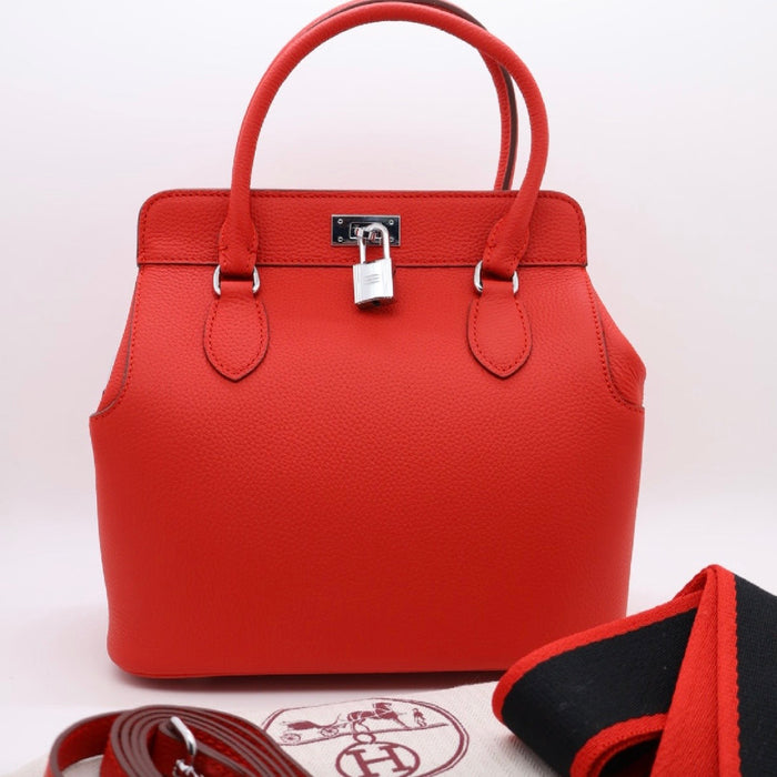 “H” Key-Lock Genuine Leather Women Bag