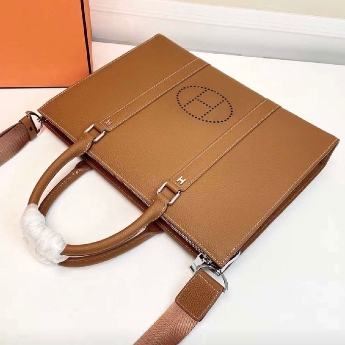 “H” Genuine Leather Business Bag