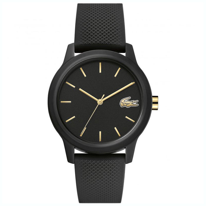 Lacoste Men's Geneva Black Silicone Watch - 2011010- Authentic