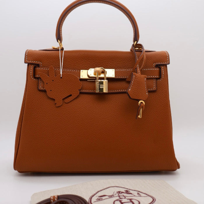 Key-Lock Classic Genuine Leather Women Bag