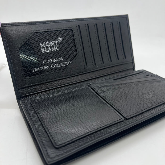 Montblanc Vertical Billfold Wallet Real Leather (Montblanc Collection)