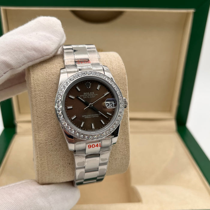 Rolex Datejust 31mm Brown Dial, Stainless Steel Silver Jubilee (5A+)
