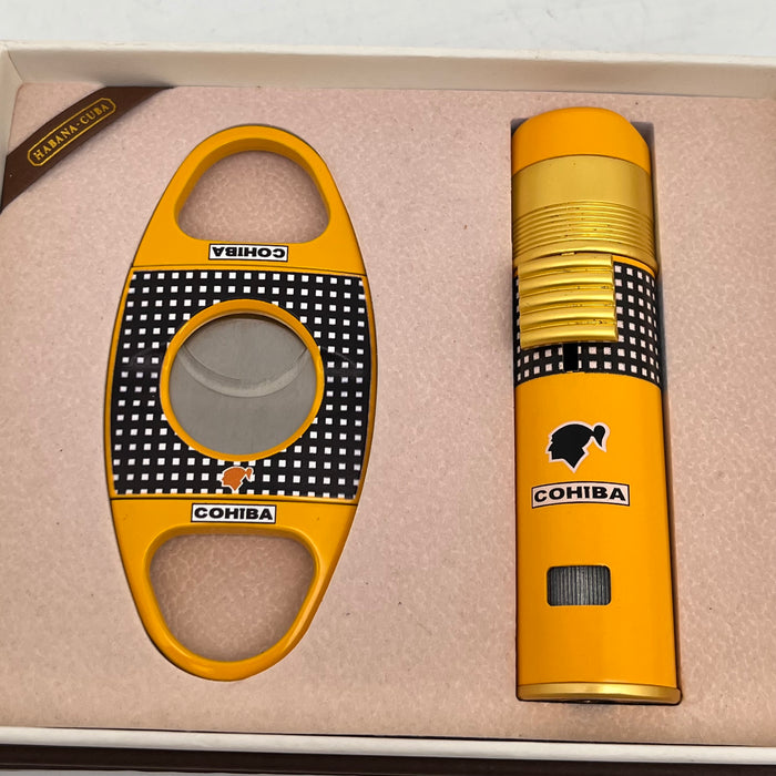 Cohiba Cigar Lighter and Cutter Gift Set
