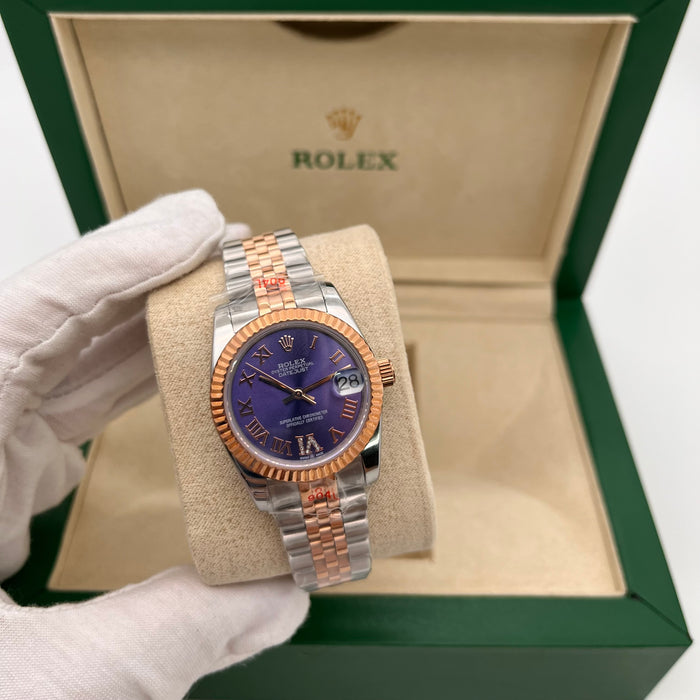 Rolex Datejust 31mm Two-Tone purple Roman dial (5A+)