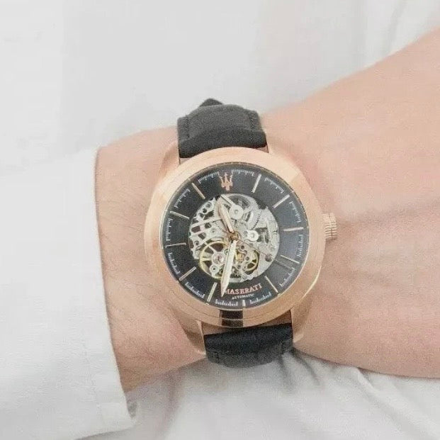 Maserati Traguardo Skeleton Dial R8821112001-Authentic