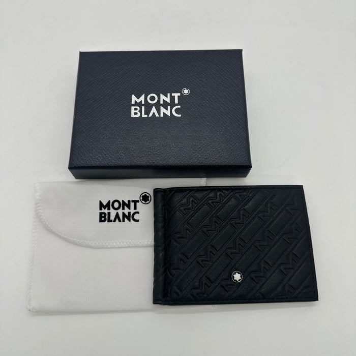 Montblanc M Gram black leather wallet with an embossed M pattern - Money Clip (Montblanc Collection)