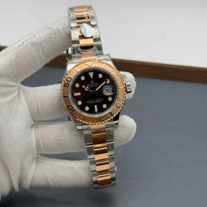 Rolex Oyster Perpetual Yacht- Master 40 two-tone Brown Dial  -Swiss Super Clone