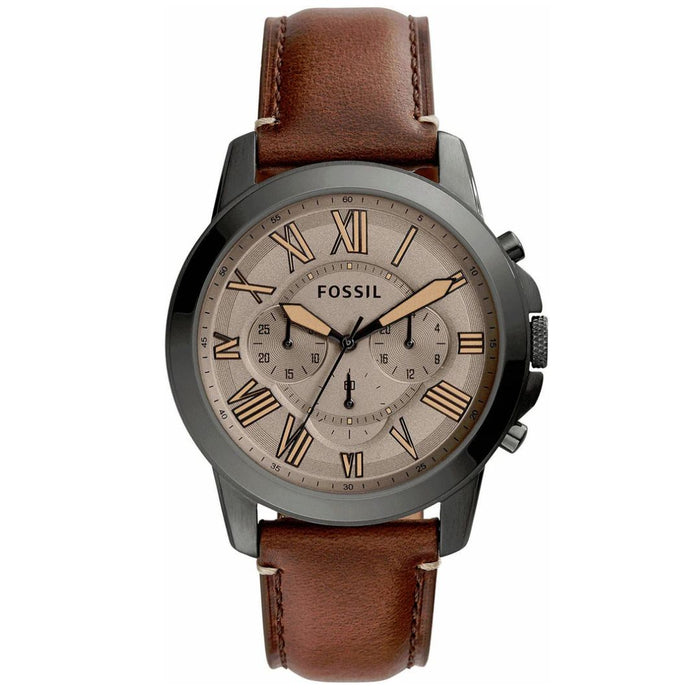 Fossil Men's Grant Chronograph Brown Dial Watch Authentic