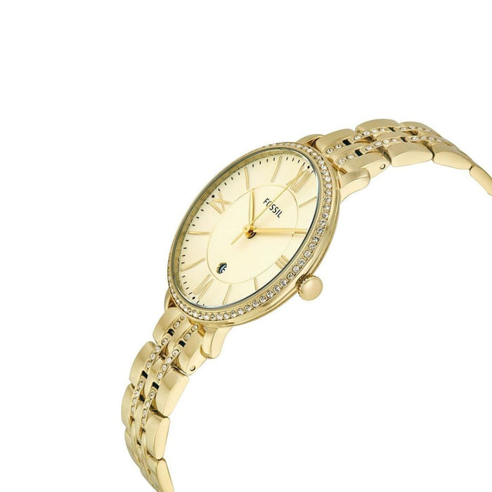 Fossil Jacqueline Champagne Dial Gold-tone Ladies Watch Authentic