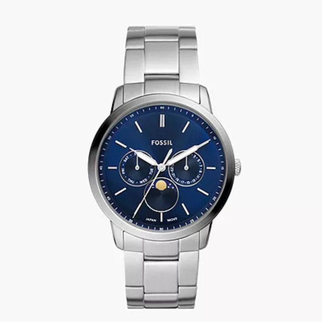 Fossil Neutra Moonphase Blue Dial Multifunction Men's Watch FS5907 Aut ...