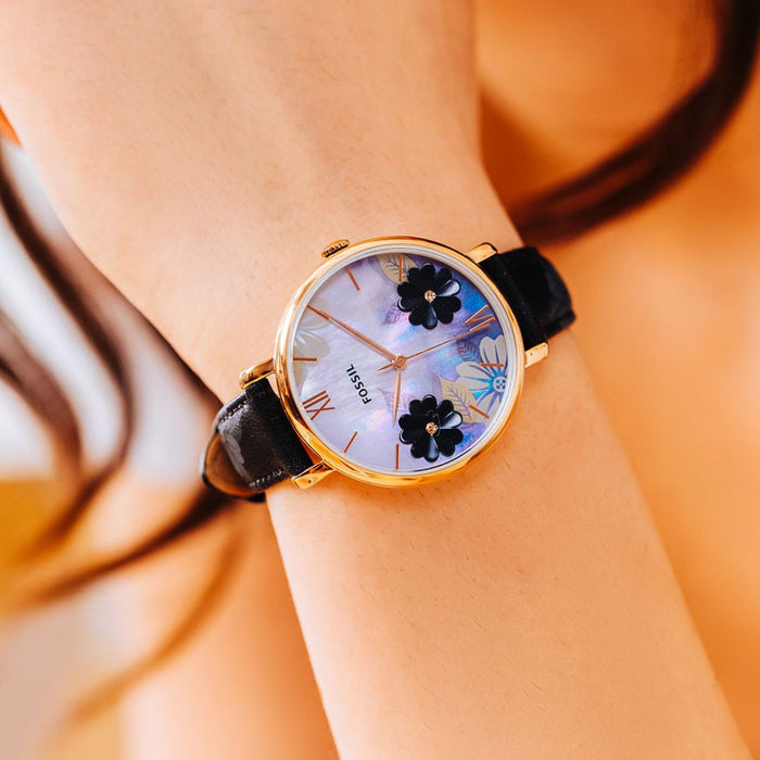 Fossil Jacqueline Three-Hand Mother of Pearl Dial Womens Watch Authentic