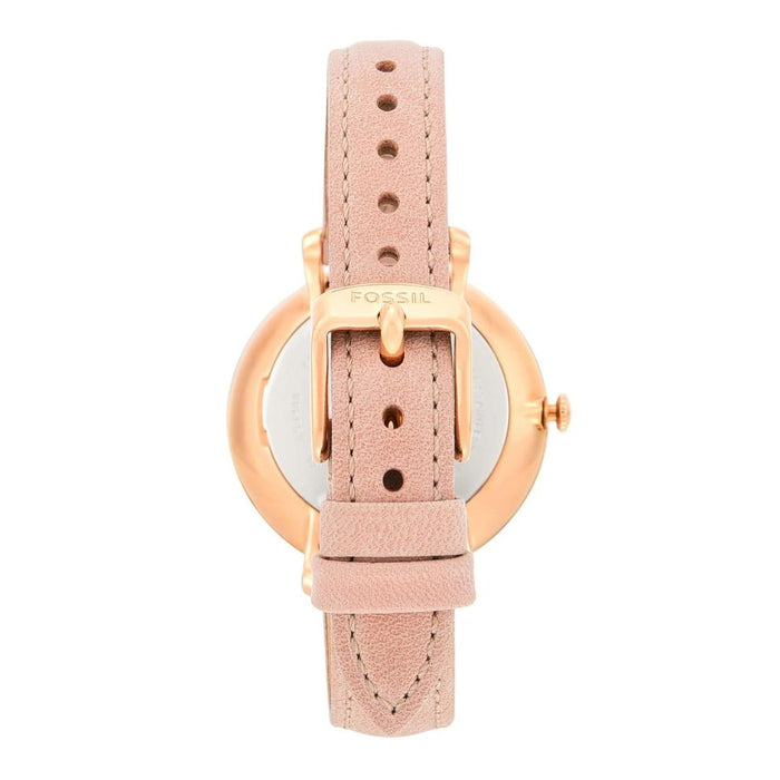 Fossil Women's Quartz Pink Leather Strap White Dial 36mm Watch Authentic