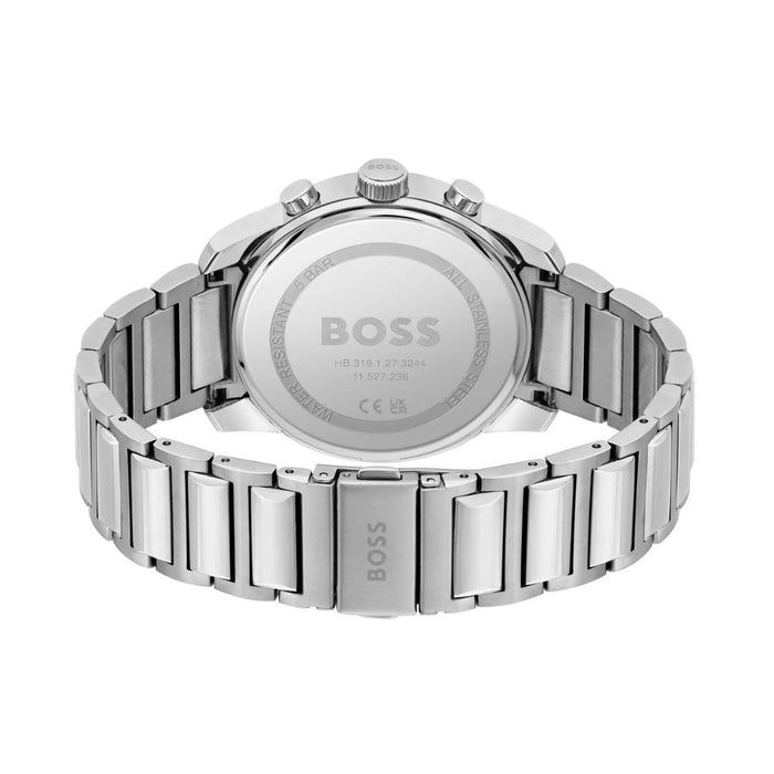 Hugo Boss Trace Chronograph Burgundy Dial Men's Watch 1514004 Authentic