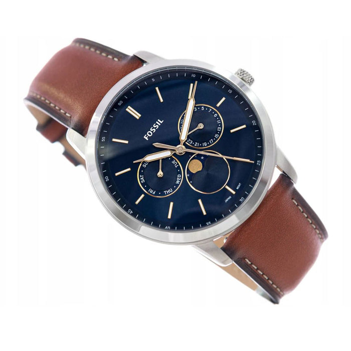 Neutra Moonphase Multifunction Brown Leather Watch Authentic