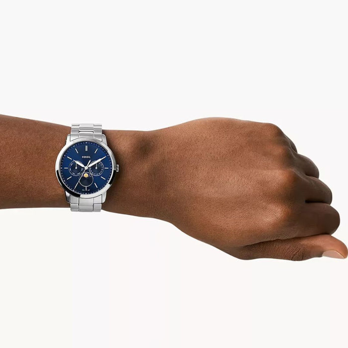 Fossil Neutra Moonphase Blue Dial Multifunction Men's Watch Authentic