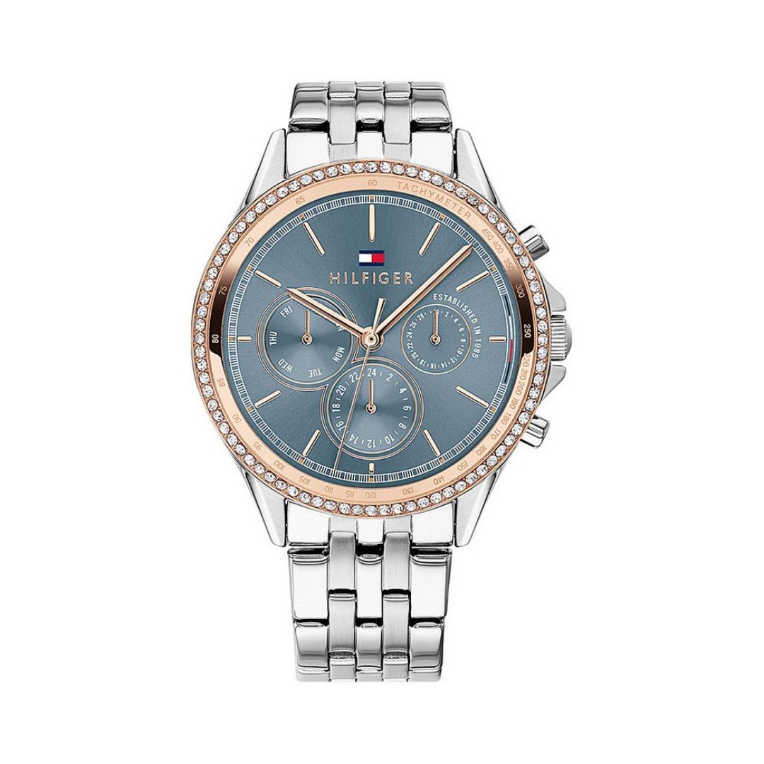 Tommy Hilfiger Ari blue multifunction woman watch 1781976 steel with c ...
