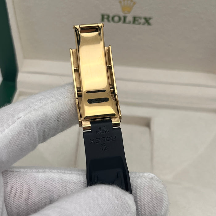 Rolex Daytona Leather  Watch Band Rubber Gold Dial 40mm (5A+)