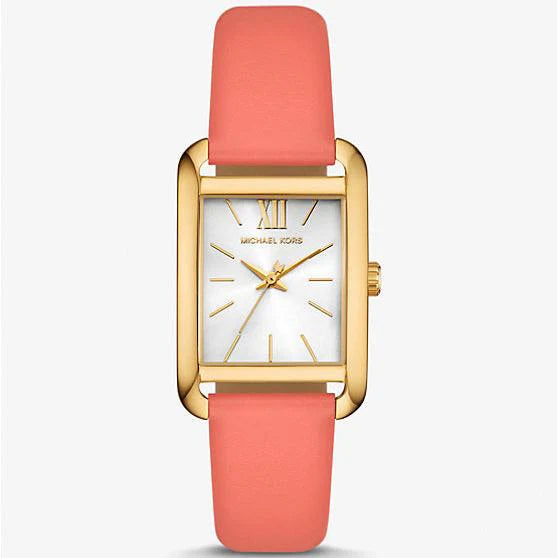 Michael Kors Petite Monroe Gold-Tone and Leather Watch MKO1060 Authentic