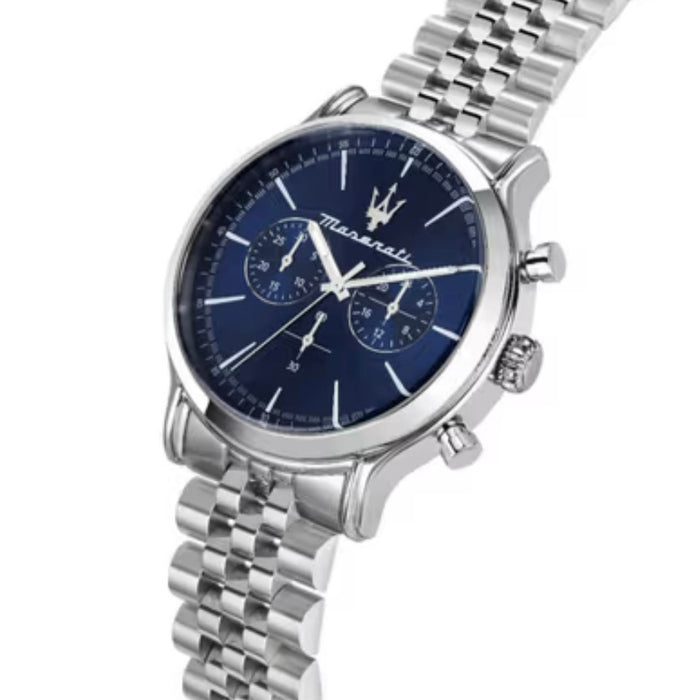 Maserati Epoca Chronograph Blue Dial R8873618024- Authentic