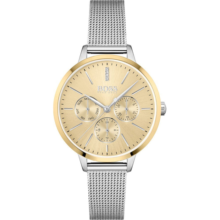 Hugo Boss Flawless Women's Chronograph – two Tone 1502600 - Authentic