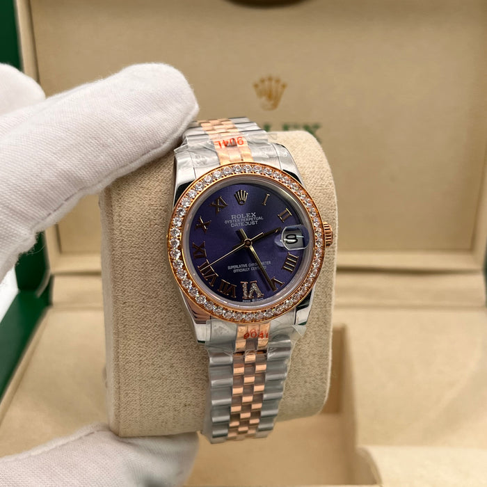 Rolex Datejust 31mm Two-Tone Roman Purple Diamond Dial