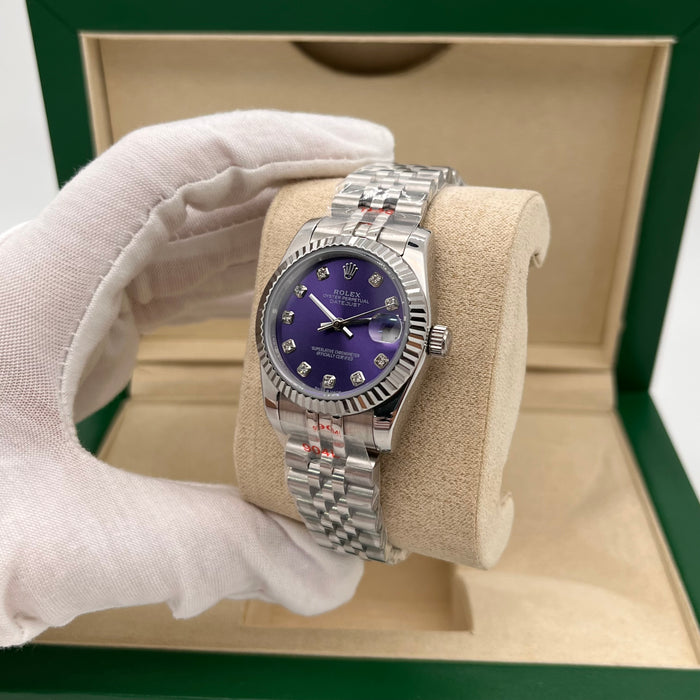 Rolex Datejust 31mm Purple Diamond Dial – Jubilee Bracelet (5A+)