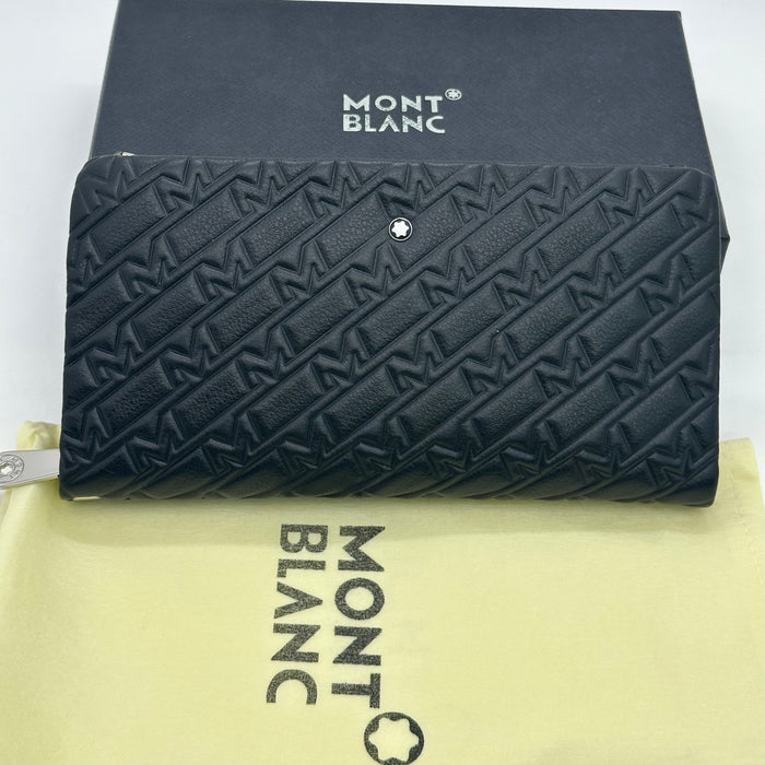 Montblanc Black Real Leather Wallet Bag. (Montblanc Collection)