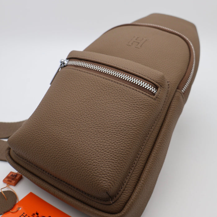 “H” Genuine Leather Chest Bag