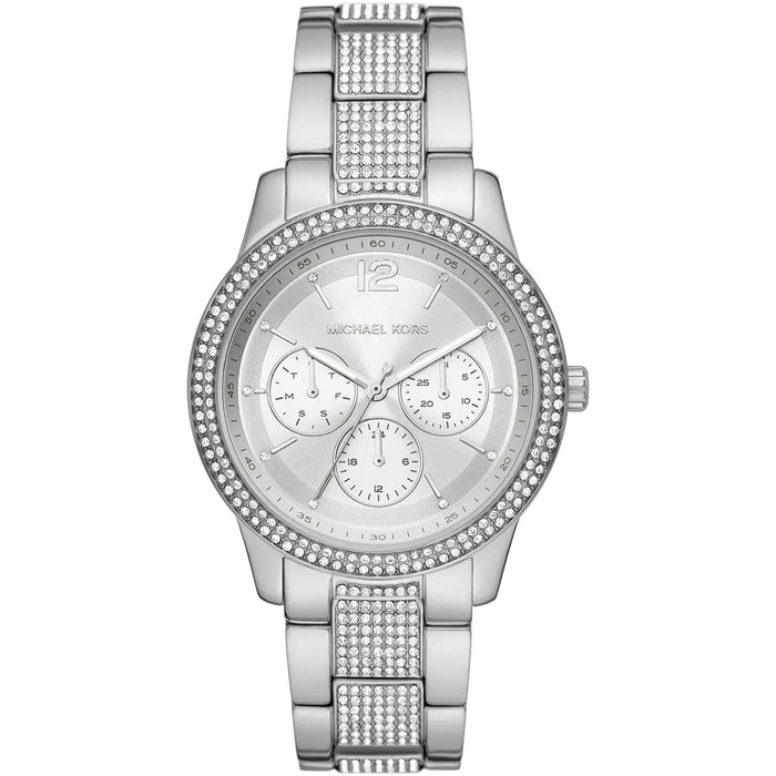 Michael Kors Tibby Pave Silver-Tone Women's Watch Mk7294 Authentic