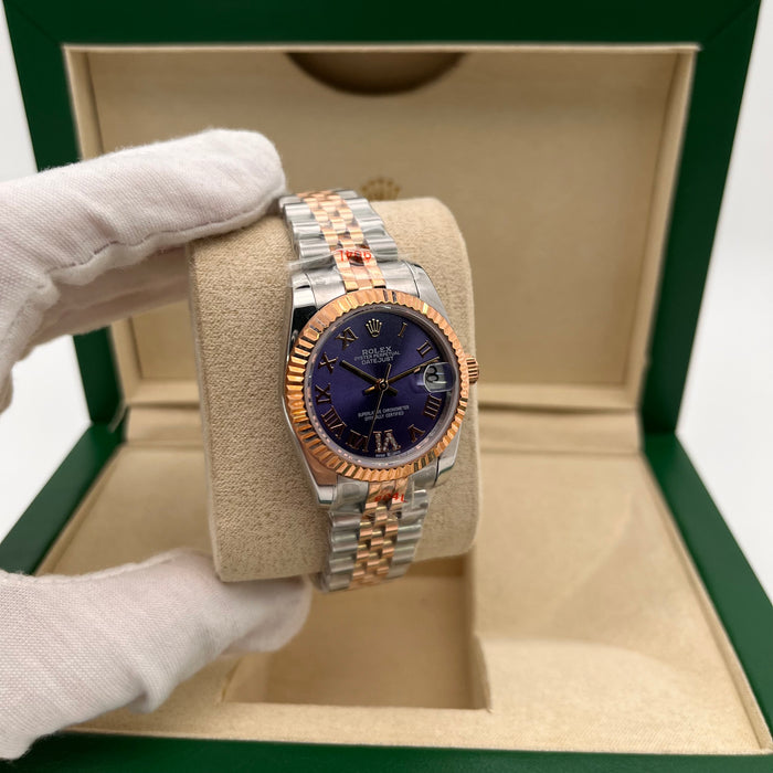 Rolex Datejust 31mm Two-Tone purple Roman dial (5A+)