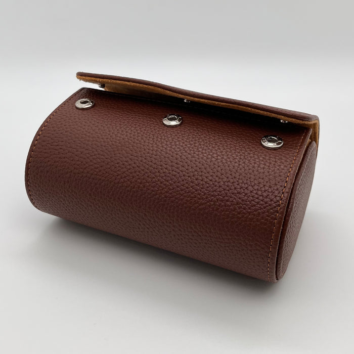 Portable Faux Leather 2-Slot Watch Storage Box