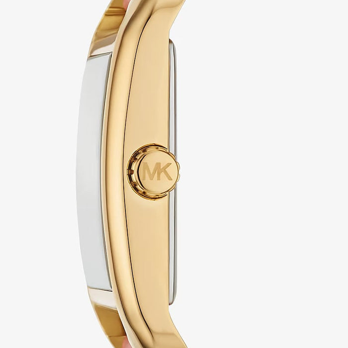 Michael Kors Petite Monroe Gold-Tone and Leather Watch MKO1060 Authentic