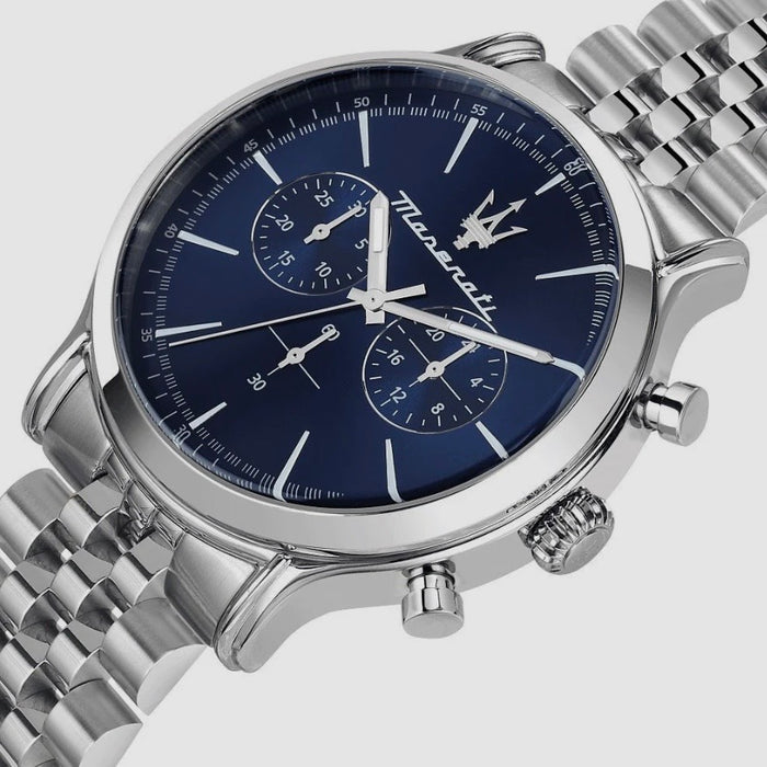 Maserati Epoca Chronograph Blue Dial R8873618024- Authentic
