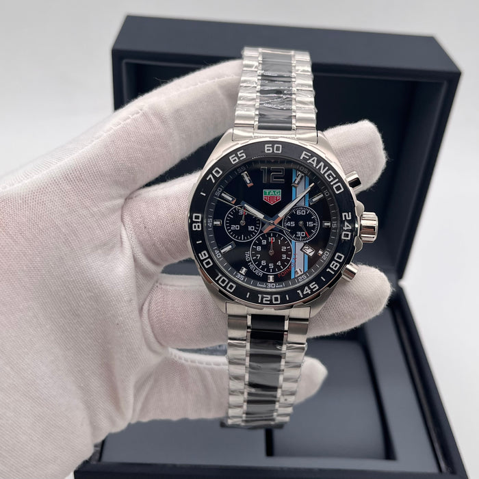 TAG Heuer Formula 1 men's watch black dial with distinct blue and red racing stripes