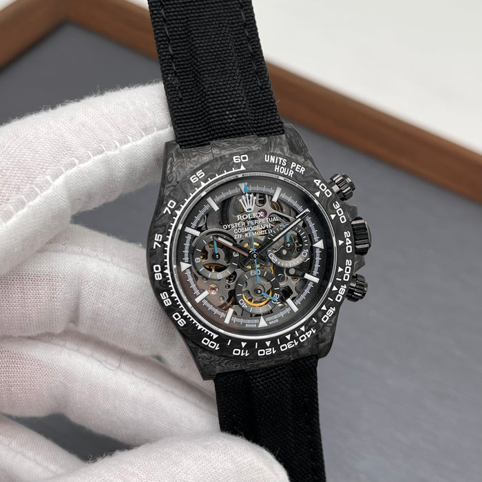 Rolex Daytona DiW Skeleton Carbon edition Swiss Super Clone