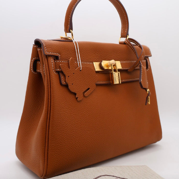 Key-Lock Classic Genuine Leather Women Bag