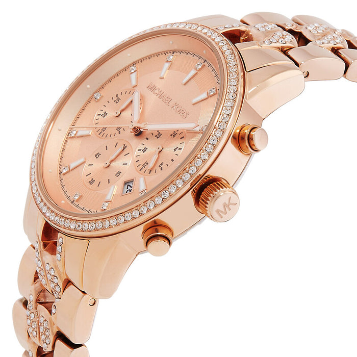 Michael Kors Ritz Chronograph Rose Gold-Tone Watch Mk7223