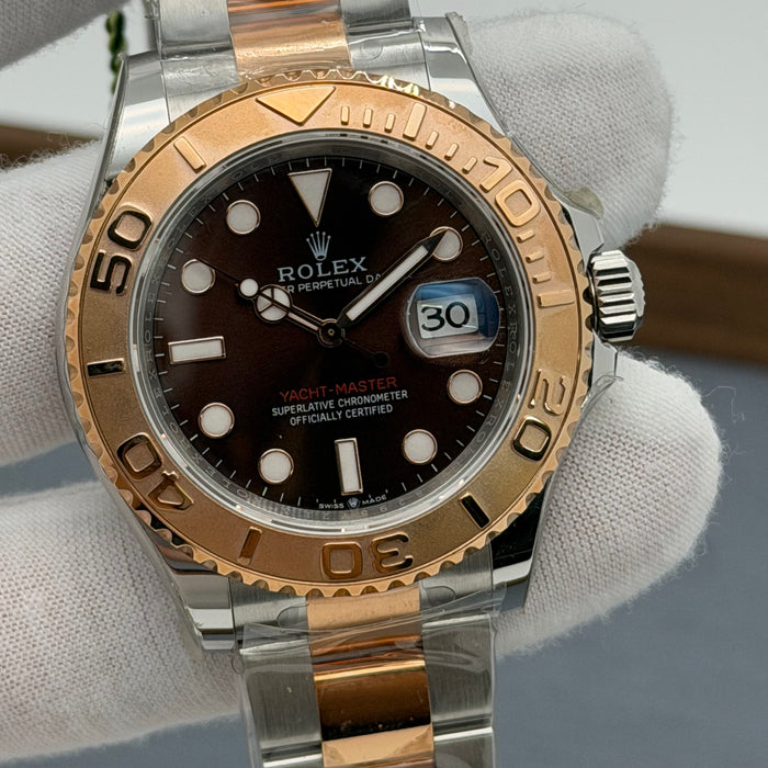 Rolex Oyster Perpetual Yacht- Master 40 two-tone Brown Dial  -Swiss Super Clone