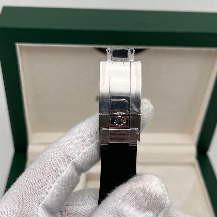 Rolex Daytona Leather  Watch Band Rubber 40mm white mother-of-pearl dial (5A+)