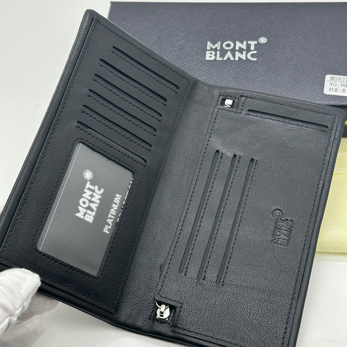 Montblanc Vertical Billfold Wallet Real Leather (Montblanc Collection)