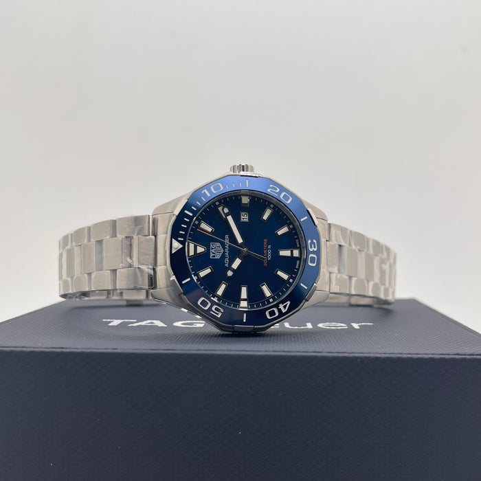 TAG Heuer Aquaracer blue dial and a matching blue bezel