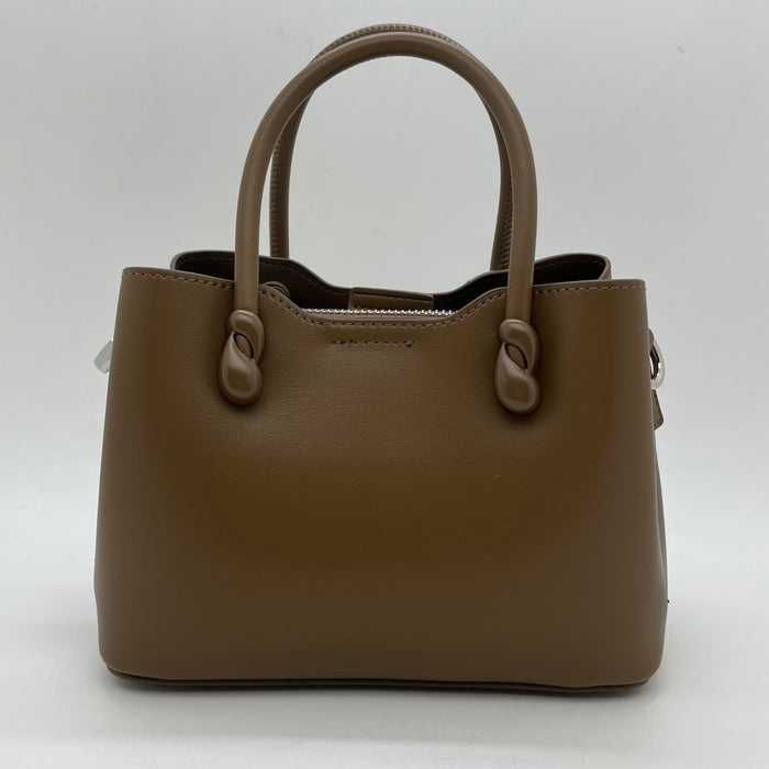 Genuine Leather Women Mini Cross Bag With Labubu Charm