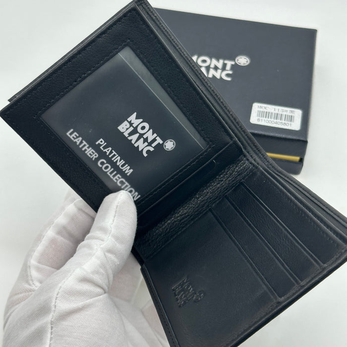 Montblanc Black Bifold Real Leather Wallet (Montblanc Collection)