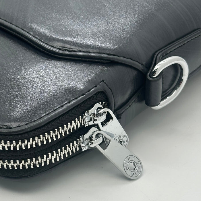 Montblanc Black Leather Laptop Bag