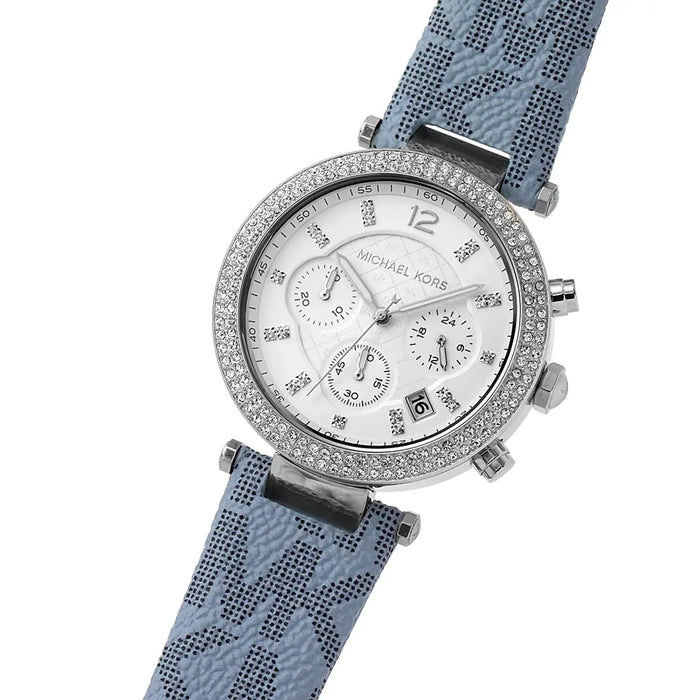 Michael Kors Watch For Women Parker MK6936
With White Dial Polyurethane Chloride Strap with Blue color Authentic