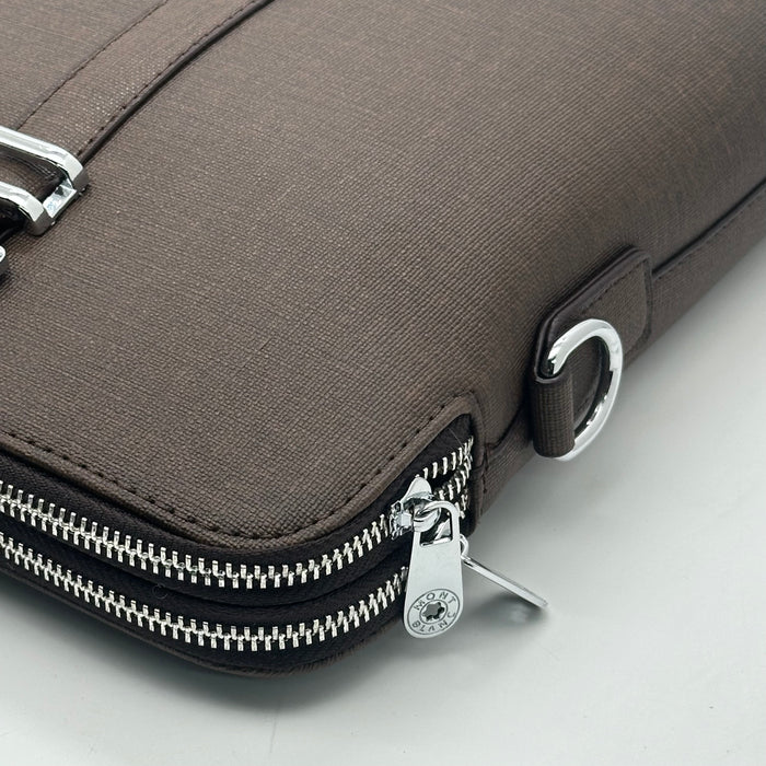 Montblanc Business Brown Leather Laptop Bag